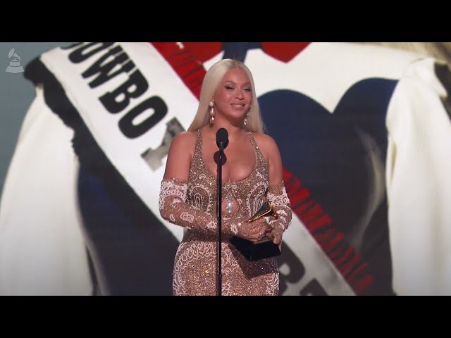 BEYONCÉ Wins ALBUM OF THE YEAR For 'COWBOY CARTER' | 2025 GRAMMYs Acceptance Speech