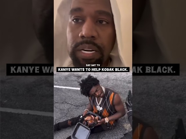 Kanye West Desperately Tries To Save Kodak Black After Viral Video Of Him Eating Chicken In Street.