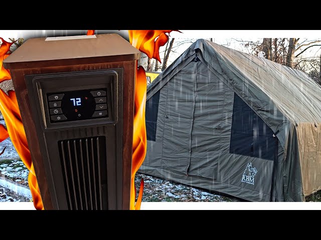 1500w SPACE HEATER vs. BELOW FREEZING TEMPS in PANDA AIR LARGE INFLATABLE TENT from RBM OUTDOORS