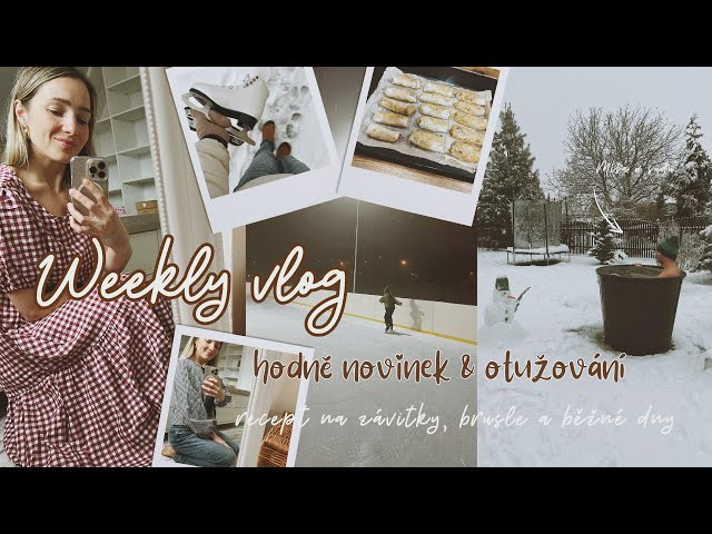 Spoustu novinek🤎otužování, brusle⛸️ recept na závitky v troubě, nové šaty🎀 a naše běžné dny