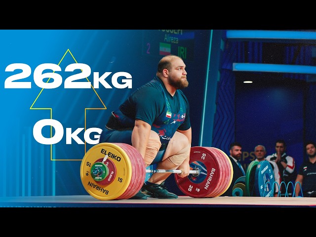 Bar to 262kg/578lb - The New Strongest Man In Weightlifting, Alireza Yousefi