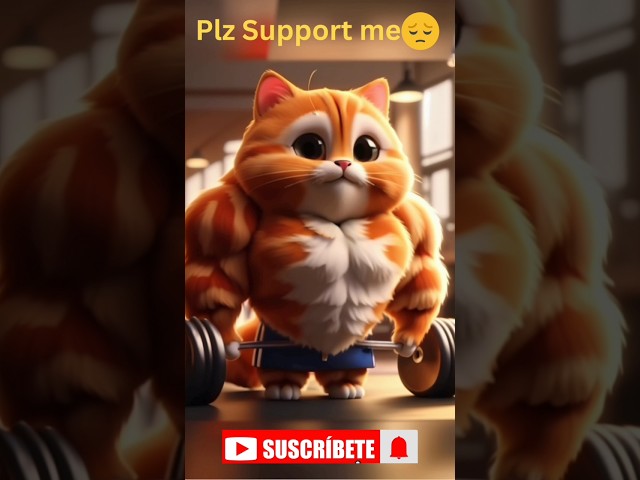 body builder cat || #cats #catlover #cute #ai #bodybuilding #shorts #training #shorts