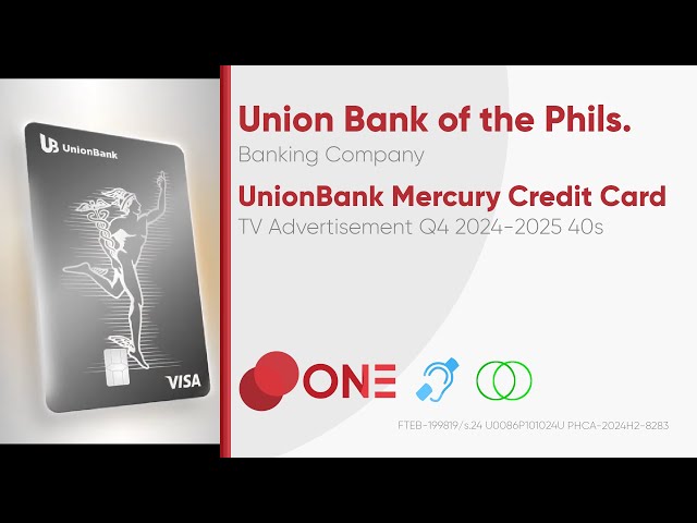 UnionBank Mercury Credit Card TV Ad Q4 2024-2025 40s (Philippines) [CC/ST]