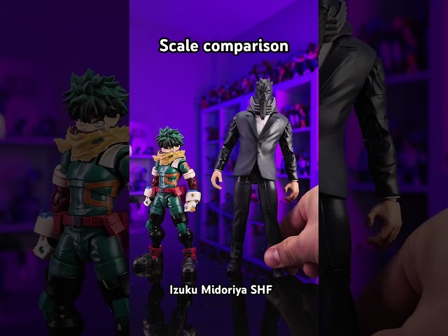 Izuku Midoriya scale comparison with other my hero academia action figures