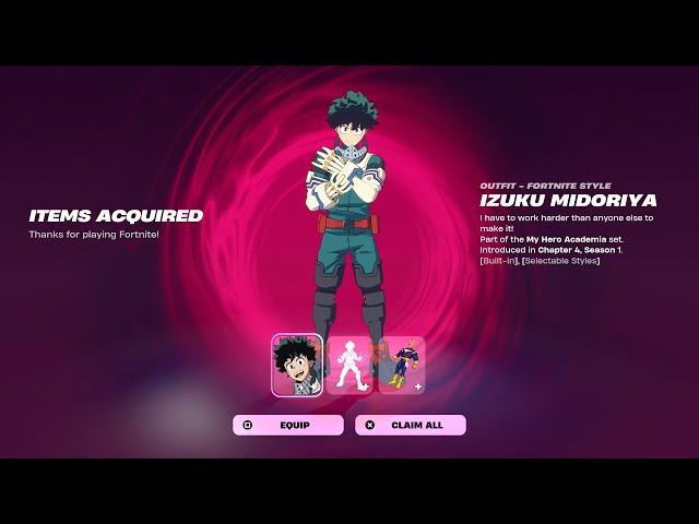 How To Get Izuku Midoriya Skin FREE in Fortnite! (Unlocked LEGO Izuku Midoriya) Class 1-A Bundle