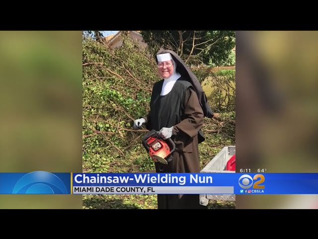 Nun Picks Up Chainsaw To Do God's Work