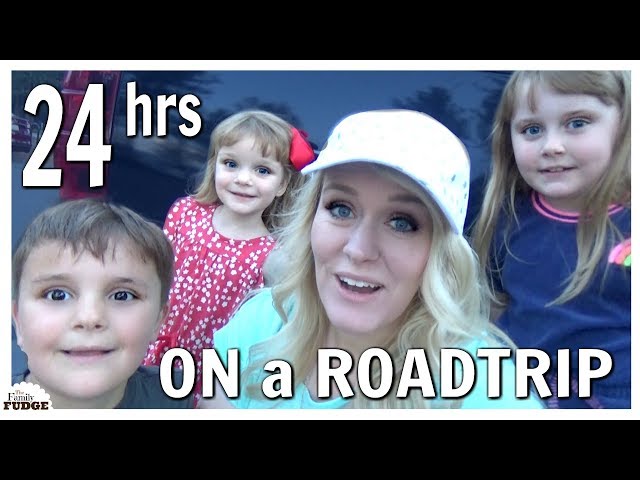 24 HOURS WITH 4 KIDS ON A ROAD TRIP!