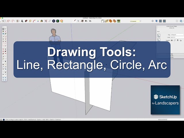 How to Draw in Sketchup: Line, Rectangle, Circle, Arc