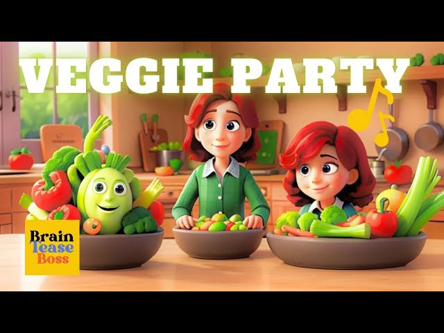 Veggie Party! - Fun Kids Learning Song About Vegetables 🍅 | BrainTeaseBoss