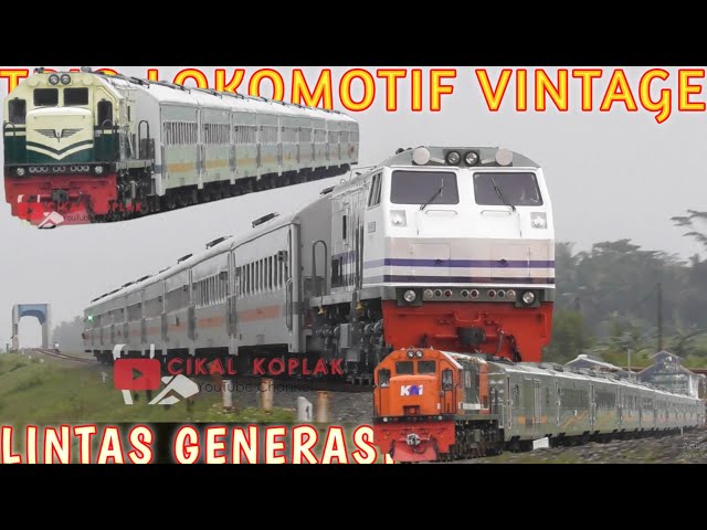 AKTIVITAS HUNTING KOMPILASI KERETA API LOKOMOTIF VINTAGE LINTAS GENERASI MERAH KUNING HIJAU‼️