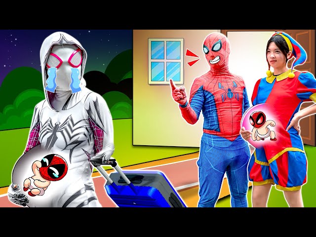 What If 10 SPIDER-MAN in 1 HOUSE? | Pregnant Woman Spider misunderstands Red Spider's love (Action)