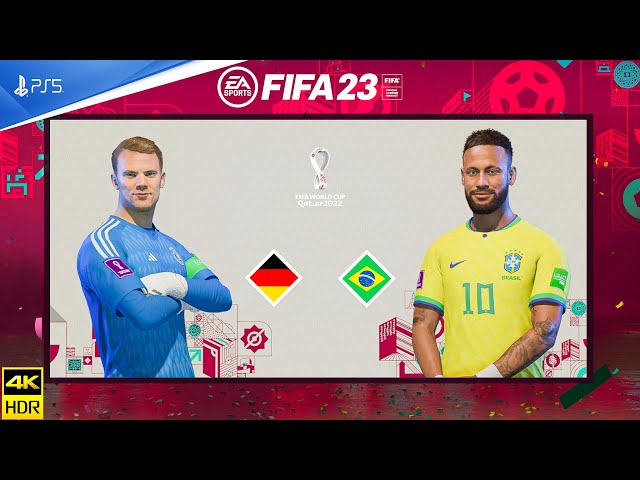 FIFA 23 - Brazil Vs Germany -  FIFA World Cup 2022 Qatar | PS5™ [4K HDR ] Next Gen