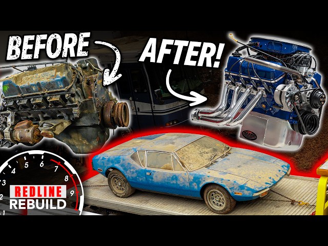 Seized-up Ford V8 Engine from Barn Find Pantera Gets Restored | Redline Rebuild