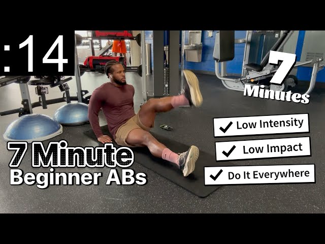 7 MIN BEGINNER AB WORKOUT ( Flat Tummy, Six Pack, No Equipment )