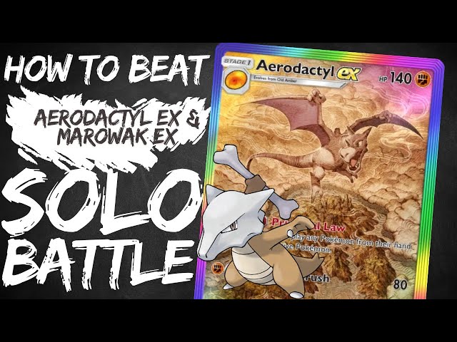 How to Beat The Aerodactyl EX and Marowak EX  Expert Solo Battle In Pokemon TCG Pocket