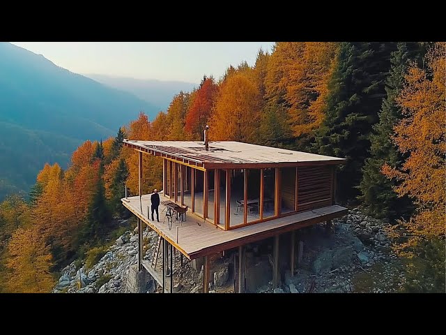 Man Builds Amazing House on Steep Mountain in 8 Months | Start to Finish  by @MrWildNature