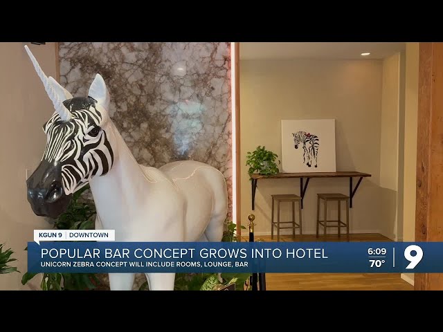 A rare site: Unicorn Zebra readies to launch hotel in same building as bar