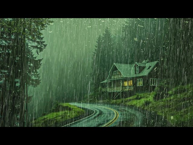 Rainforest Rain Sounds For Sleeping or Studying, Relax, Meditation 🌧️ White Noise Rains 10 Hours