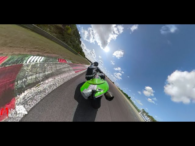 Kawasaki ZX10R Akrapovic  Exhaust system @ circuit Zolder 360° POV