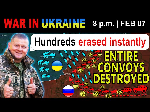 07 Feb: Ukrainian Strikes WIPE OUT MASSIVE RUSSIAN COLUMNS | War in Ukraine Explained