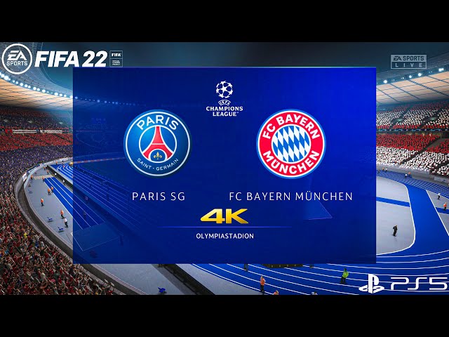 FIFA 22 - PSG Vs Bayern Munich - UEFA Champions League Final Match | PS5 4K Gameplay & Full match