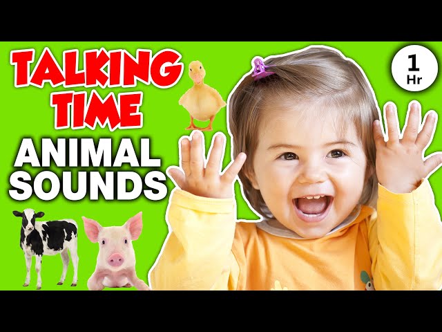 Animal Sounds for Toddlers and Babies - Talking Time on the Farm Video - Speech, Songs, Signs Song