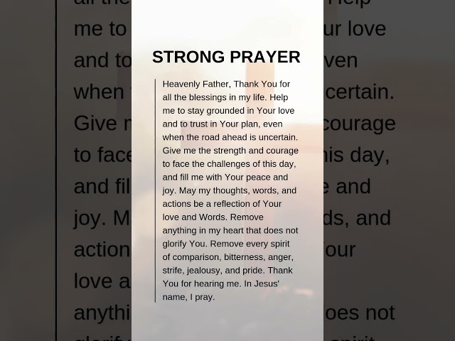 A Prayer for Strength, Peace, and Gratitude #lord #trustinthelord #quotes #prayer