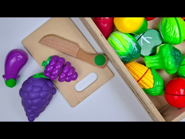 Cutting Fruits and Vegetables ASMR, Wine | Satisfying Video Wooden & Plastic Squishy Pop it