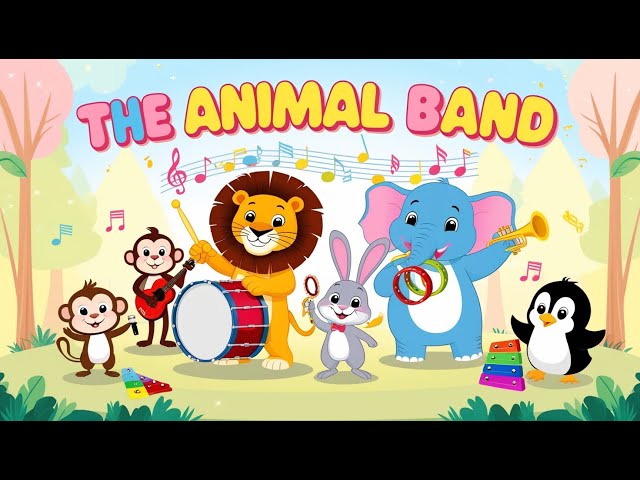 🎶 The Animal Band  Fun Kids Song About Music & Animal Sounds  Sing Along! 🎶