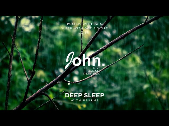 Sleep with God's Word - Psalms with Rain for Deep Sleep Read By David Suchet | The Book of Psalms