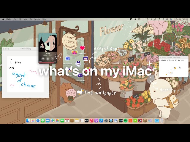 What's on my iMac: live wallpapers, screen savers, useful apps | Ways to customize your MacBook 🖥💕✨