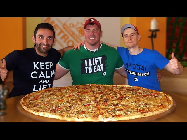 7kg Team Pizza Challenge w/ Randy Santel and Damos! | The Biggest Pizza in Europe!!