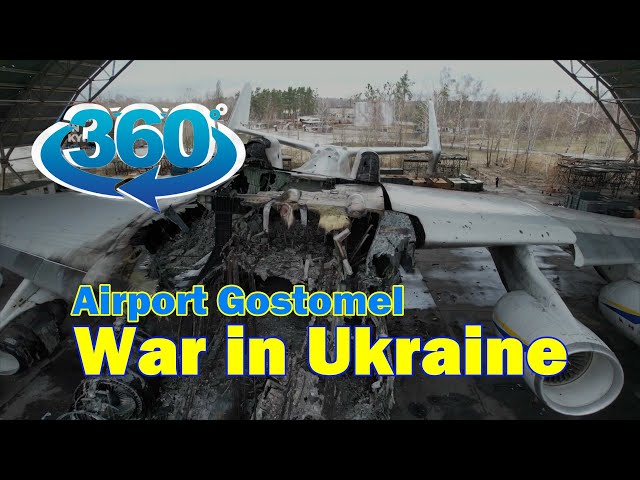 VR 360 VIDEO Gostomel airport - the consequences of the russian war in Ukraine [VR VIDEO 360]