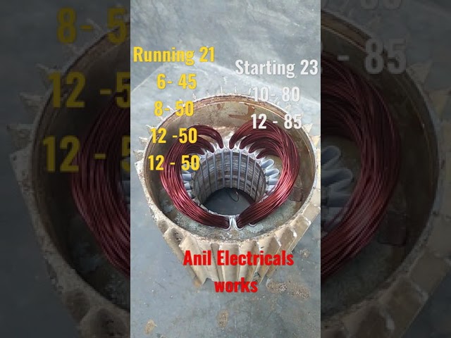 1 hp water pump winding data