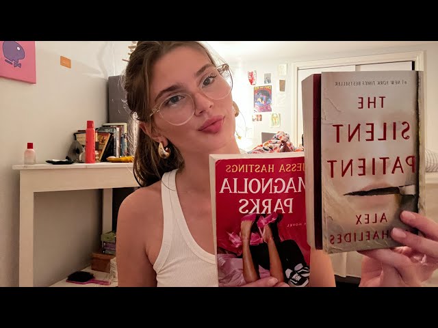 asmr book talk (whispering and tapping)