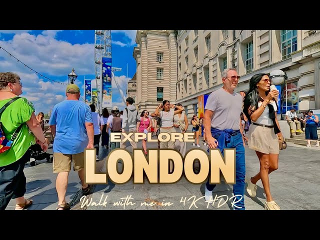 Scenic Summer Walk from Victoria to Waterloo  | 4K HDR | Lambeth Bridge, Southbank, London Eye ☀️