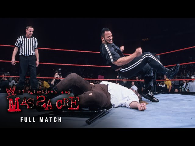 FULL MATCH: Mankind vs. The Rock – WWE Title Last Man Standing Match: St. Valentine’s Day Massacre