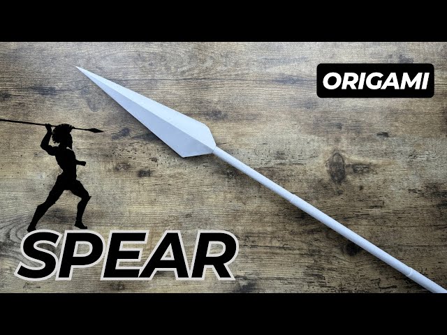 ORIGAMI SPEAR EASY TUTORIAL | DIY PAPER SPEAR ORIGAMI WEAPON CRAFT | HOW TO MAKE SPEAR FROM PAPER