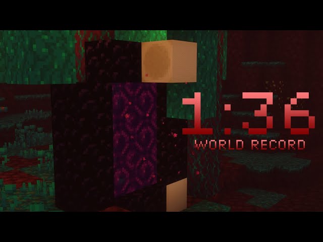 [FWR] Minecraft 1.16+ in 1:36 (Set Seed Speedrun)