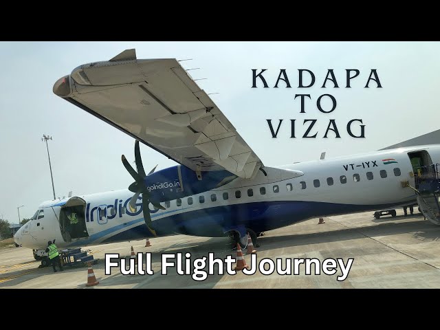 Kadapa to Vizag Indigo Flight Full Journey #cdptovtz