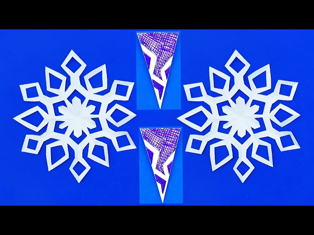 How To Make Origami Paper Snowflakes | Christmas Snowflakes Making Ideas