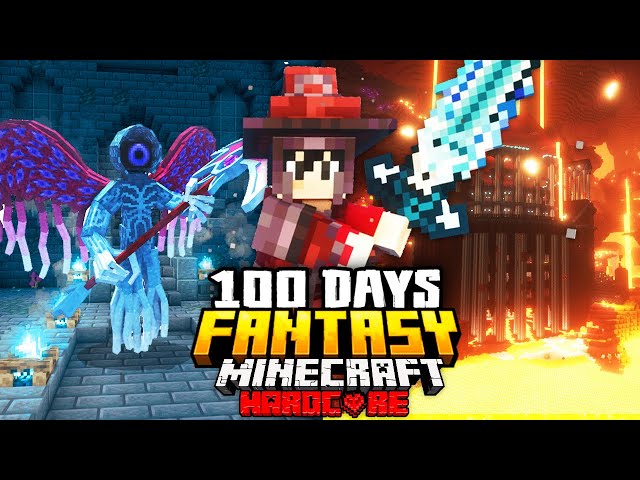 I Survived 100 Days in Fantasy Minecraft Hardcore