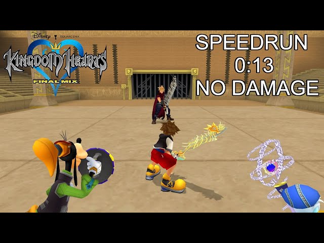 KH FM [Proud Mode] Hercules Cup Cloud Speedrun 0:13 No Damage