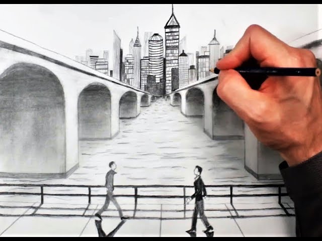 How to Draw a Bridge Using One Point Perspective