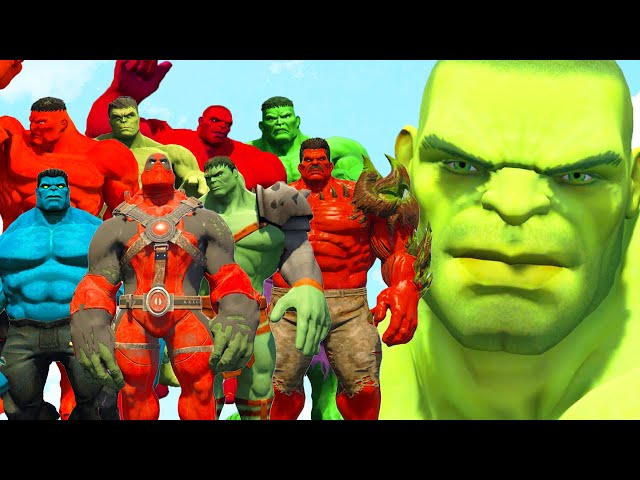 HULK FAMILY'S STORY | Hulk vs Wolverine | Hulk-Pool vs Hulk Invincible | Red Hulk vs Blue Hulk