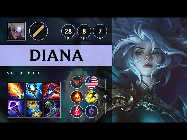 Diana Mid vs Lux: Legendary - NA Grandmaster Patch 14.24