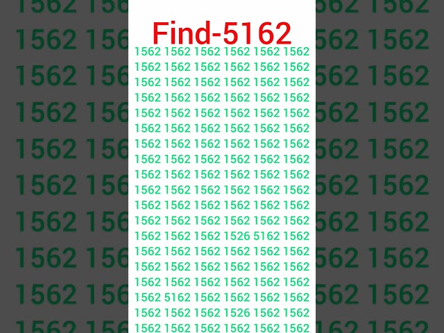 Find the number 5162#find #braintest #ig #brainteaser #shorts #finden #gk @gk #beach #love #edm