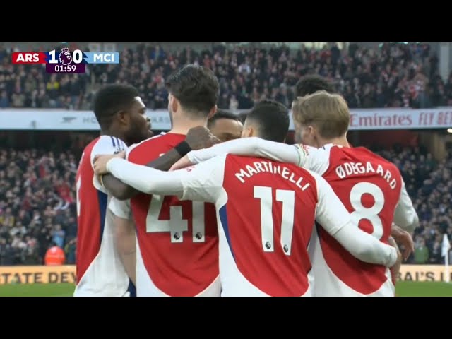 Martin Odegaard Goal | Arsenal vs Manchester City 5-1 | Highlights | Premier League 25