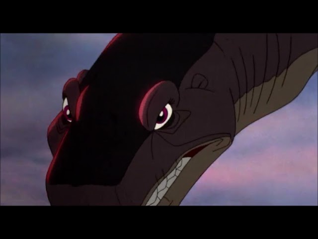 Sharptooth vs Littlefoot's Mom w/ more roars