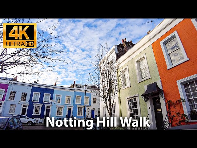 Colours of NOTTING HILL | London Walk | Kensington & Chelsea | Walking Tour | 4K UHD